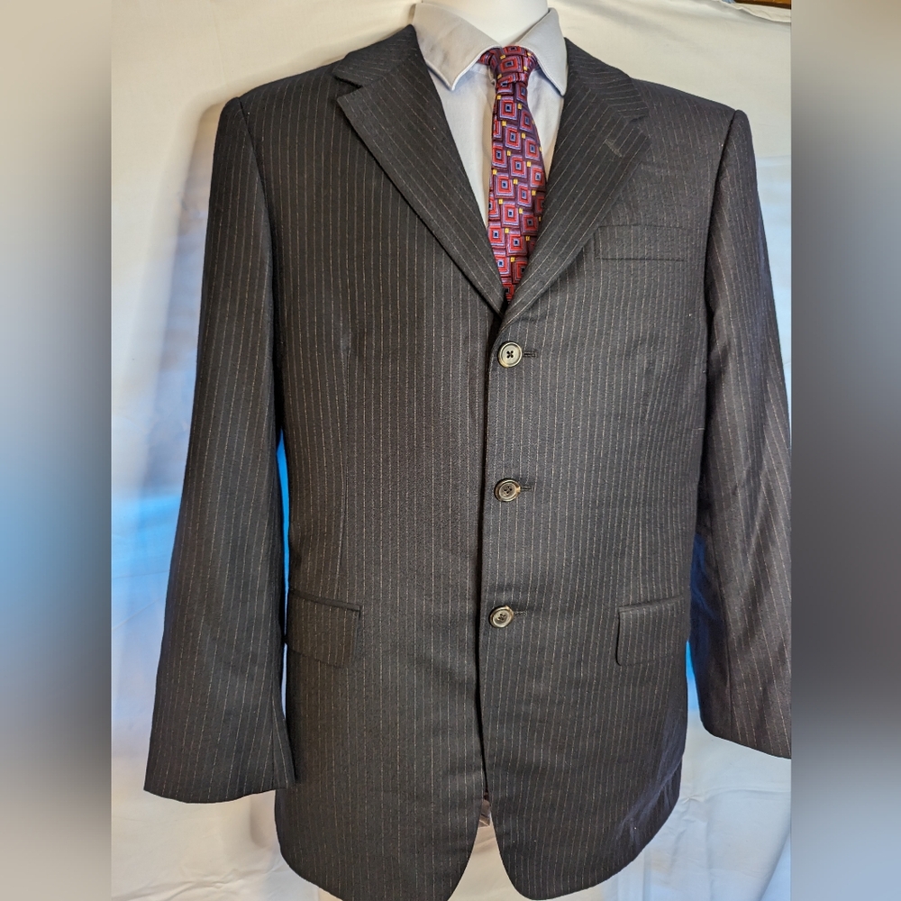 PRADA mens Wool Cashmere Blazer 50 EU 40 US black made in Italy MINT